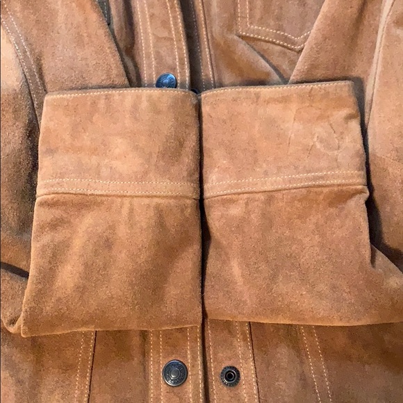 Vintage Gap Chocolate Suede Leather Jacket- Medium - Picture 10 of 13